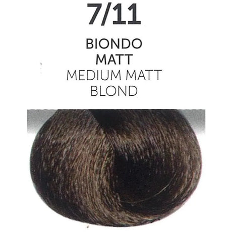 Perlacolor 7/11 Medium Matt Blond Permanent Hair Dye 100 ml - Long-lasting color for salon treatments. 