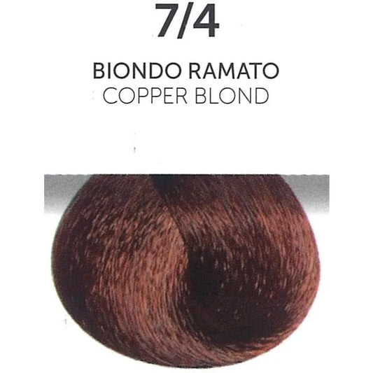 Perlacolor 7/4 Copper Blond Permanent Hair Dye 100 ml - Long-lasting color for salon treatments. 