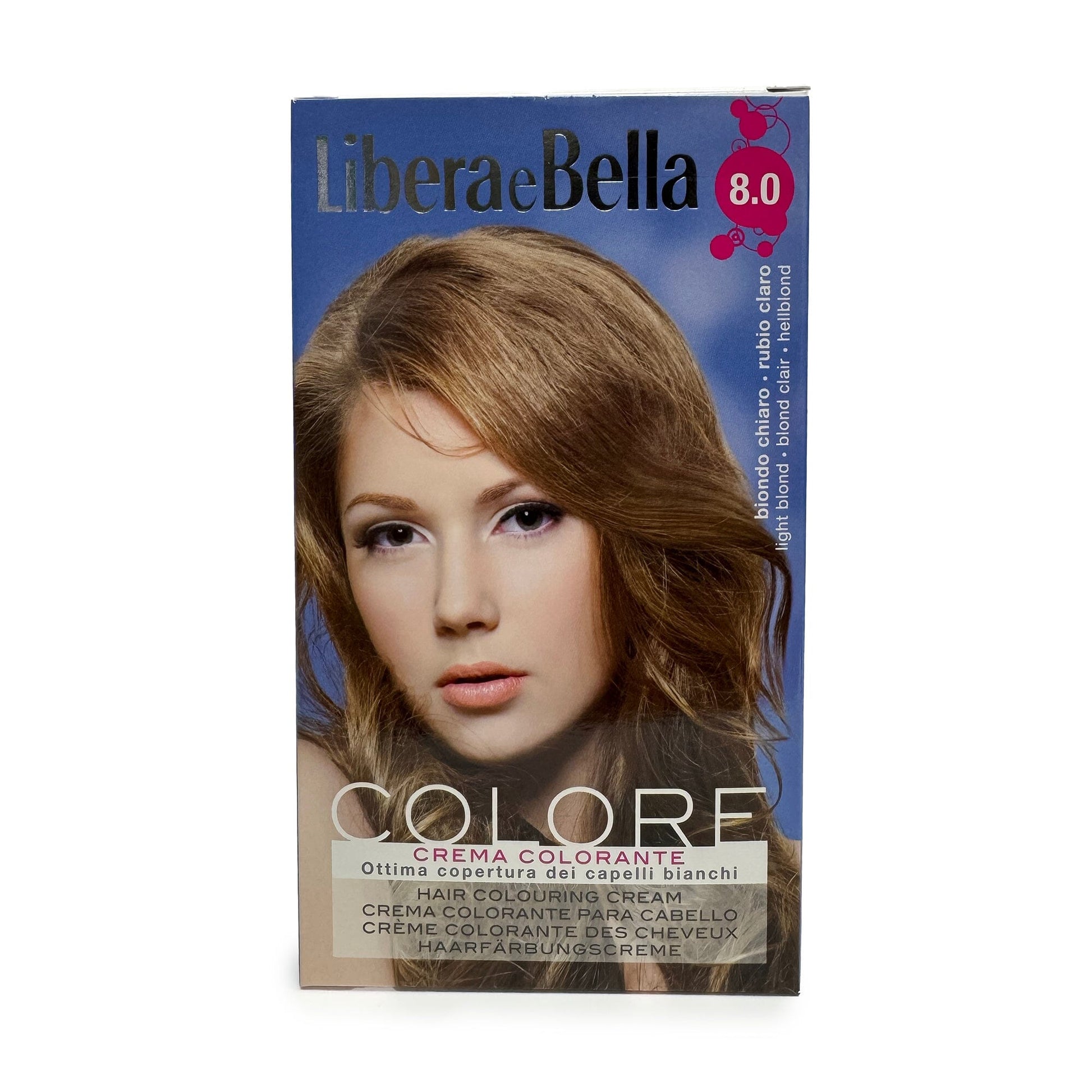 Get chic results with Libera E Bella 8.0 Light Blond Hair Coloring Kit. 