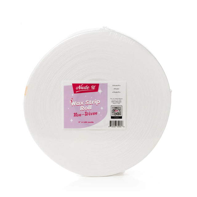 NudeU Non-Woven Wax Strips Roll - 3 in. x 100 yd, Salon and Spa Wholesaler