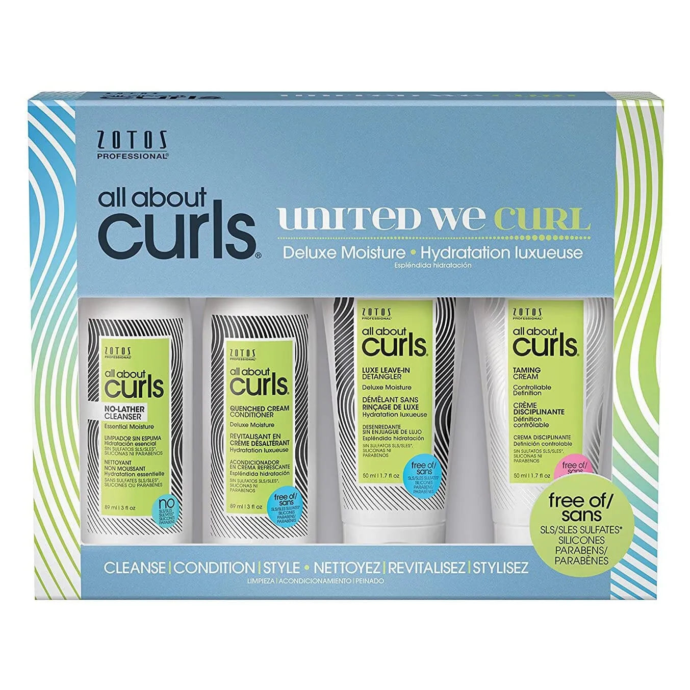 All About Curls | Deluxe Moisture Starter Kit | 4 Piece Set | ZOTOS Hair Permanents & Straighteners ZOTOS 