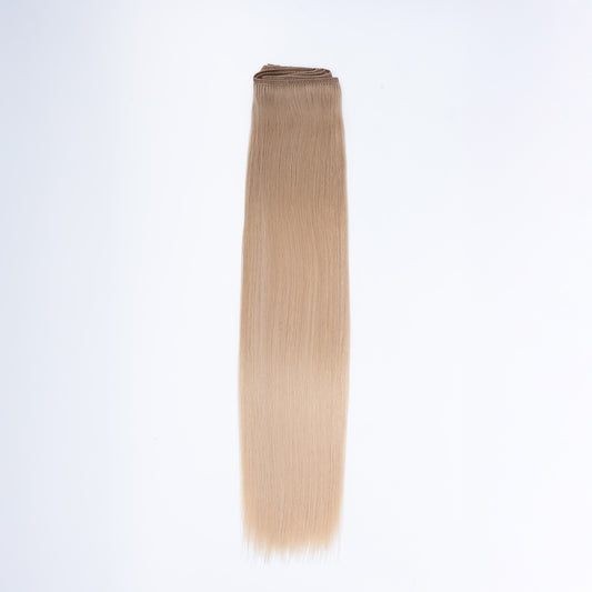 AQUA Machine Weft 22 Inch 18/22 Balayage Straight 1 Piece Remy Human Hair Extension
