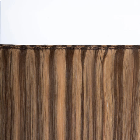 AQUA Machine Weft 18 Inch 4/12 Duo Tone Straight 1 Piece Remy Human Hair Extension, Salon and Spa Wholesaler