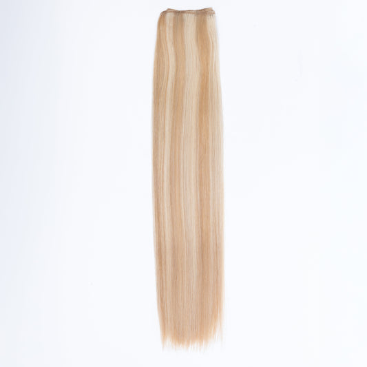 AQUA Machine Weft 18 Inch 8/24 Duo Tone Straight 1 Piece Remy Human Hair Extension