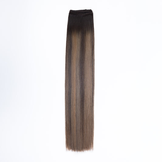 AQUA Machine Weft 22 Inch Pacific Balayage Straight 1 Piece Remy Human Hair Extension