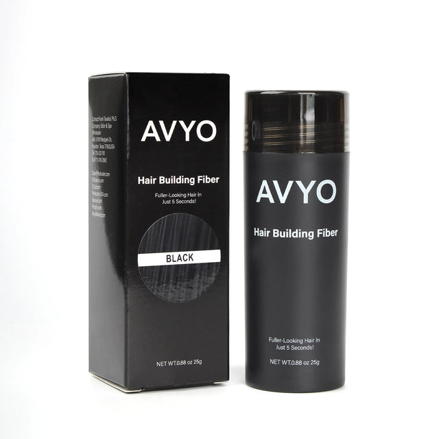 Main image of the AVYO Black Hair Building Fibers. 