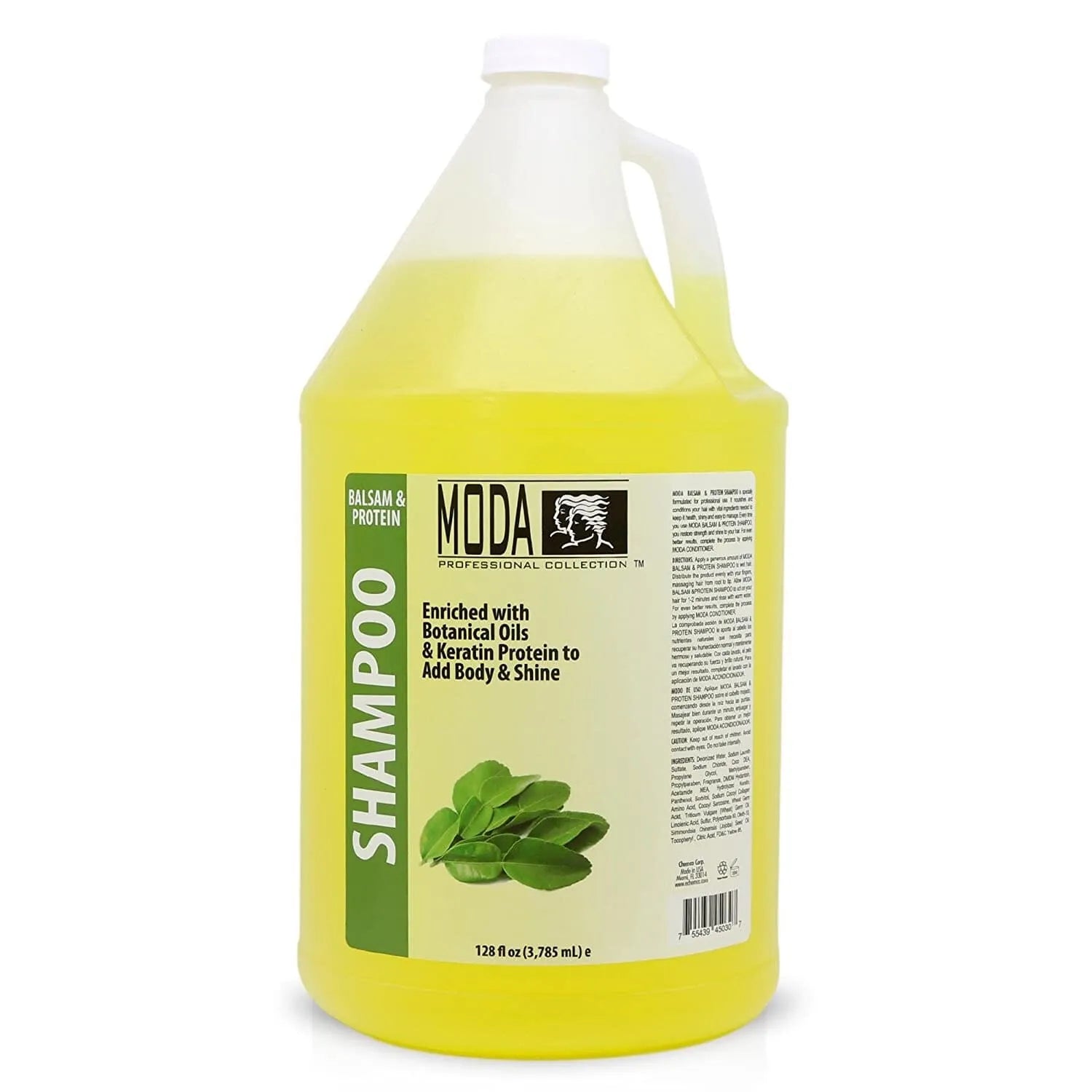 Balsam and Protein Moisturizing Shampoo for all Hair Types | 128 fl oz | MODA SHAMPOO MODA 