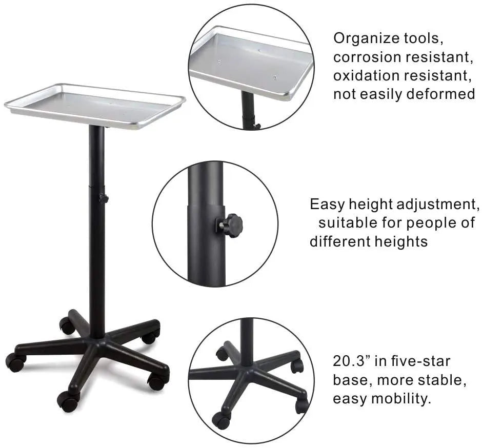 BEP-005 | Professional Aluminum Salon Rolling Utility Trolley/Tray/Cart Trolley SSW 