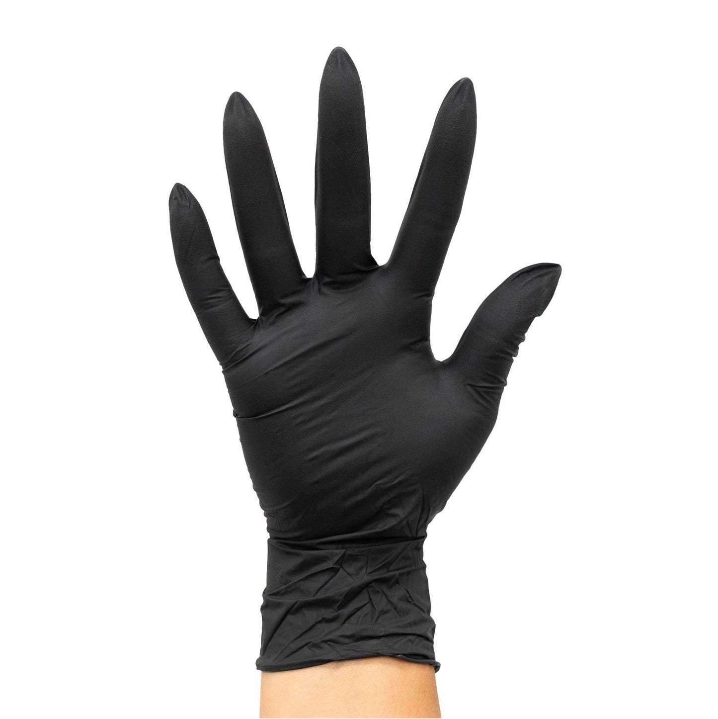 Main image of the Colortrak Black Nitrile Disposable Gloves. 