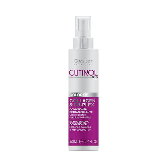 Image of the 150 milliliter bottle of Cutinol Plus Color Up Extra Sealing Conditioner. 