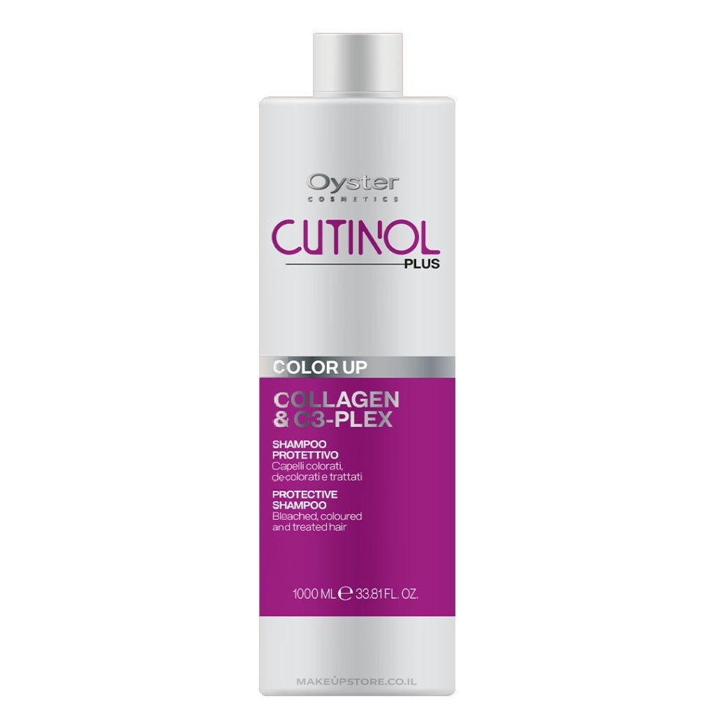 Image of the 1000 milliliter bottle of Cutinol Plus Color Up Protective Shampoo. 