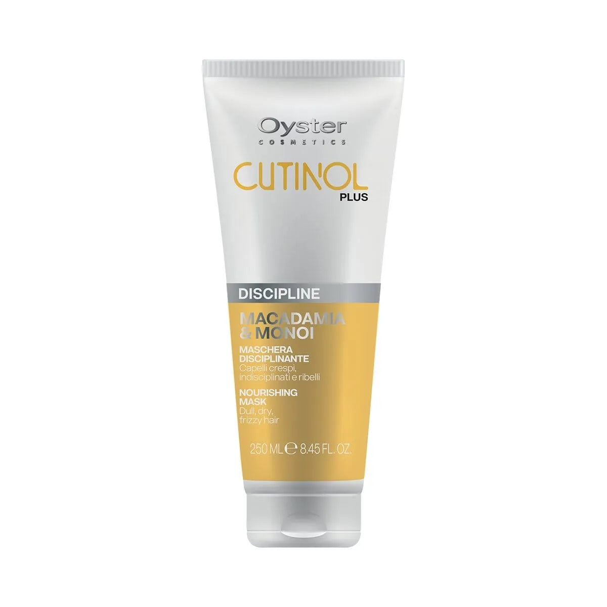 Image of the 250 milliliter bottle of Cutinol Plus Discipline Taming Mask. 
