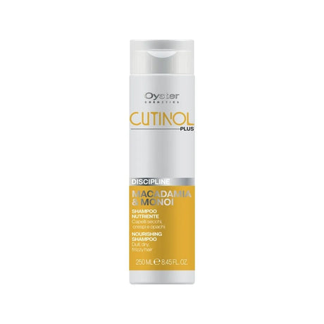 Image of the 250 milliliter bottle of Cutinol Plus Discipline Taming Shampoo. 