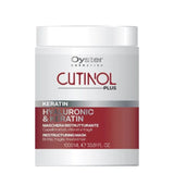 Image of the 1000 milliliter bottle of Cutinol Plus Keratin Restructuring Mask. 