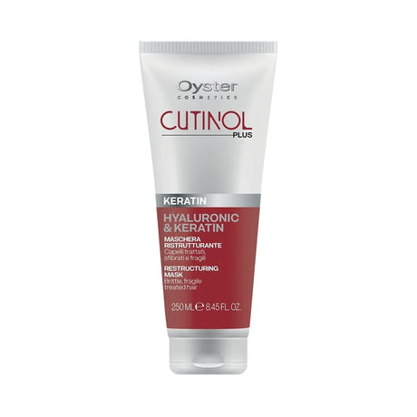 Image of the 250 milliliter bottle of Cutinol Plus Keratin Restructuring Mask. 