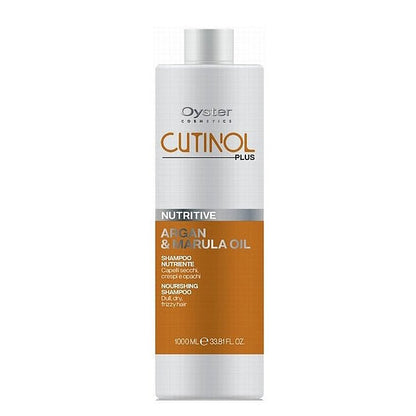 Image of the 1000 milliliter bottle of Cutinol Plus Nutritive Nourishing Shampoo. 