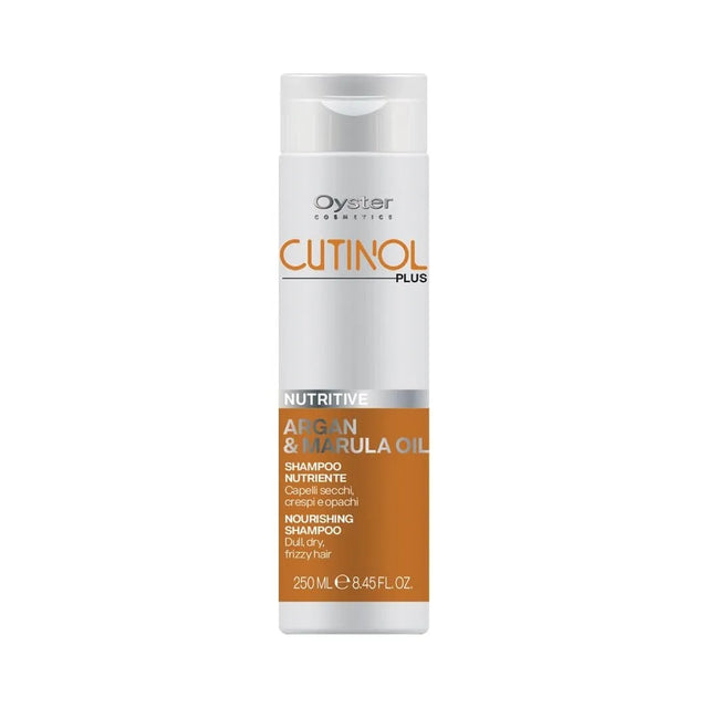 Image of the 250 milliliter bottle of Cutinol Plus Nutritive Nourishing Shampoo. 