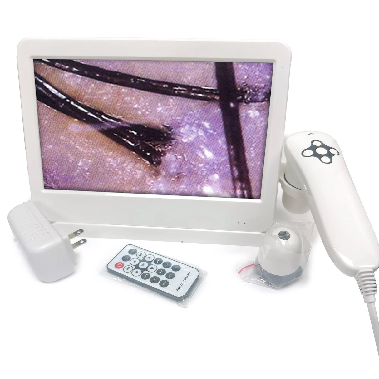 SSW ML-911 Hair and Scalp Analyzer displaying magnification for detailed analysis of hair health.