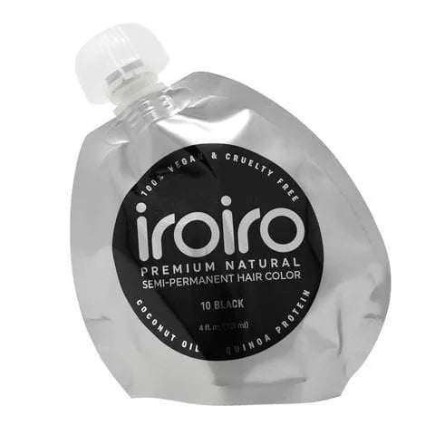 Iroiro 10 Black Semi-Permanent Hair Color – Vibrant, Vegan, and Easy to Apply
