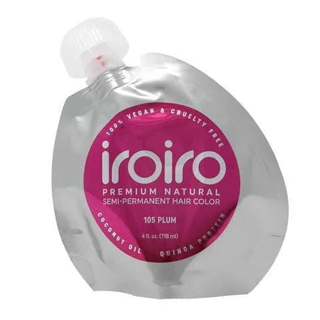 Iroiro 105 Plum Semi-Permanent Hair Color – Vibrant, Vegan, and Easy to Apply