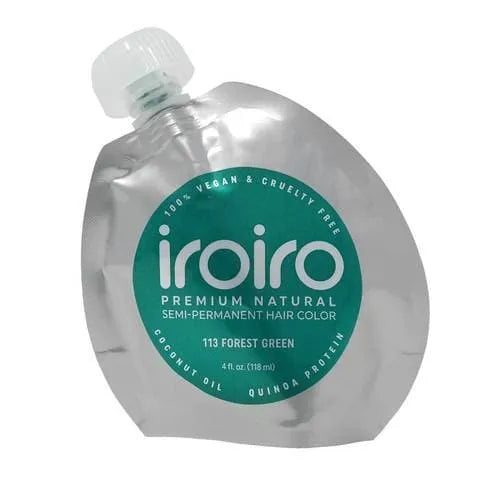 Iroiro 113 Forest Green Semi-Permanent Hair Color – Vibrant, Vegan, and Easy to Apply