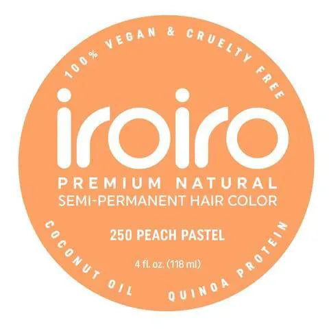 Iroiro 250 Peach Pastel Semi-Permanent Hair Color – Vibrant, Vegan, and Easy to Apply