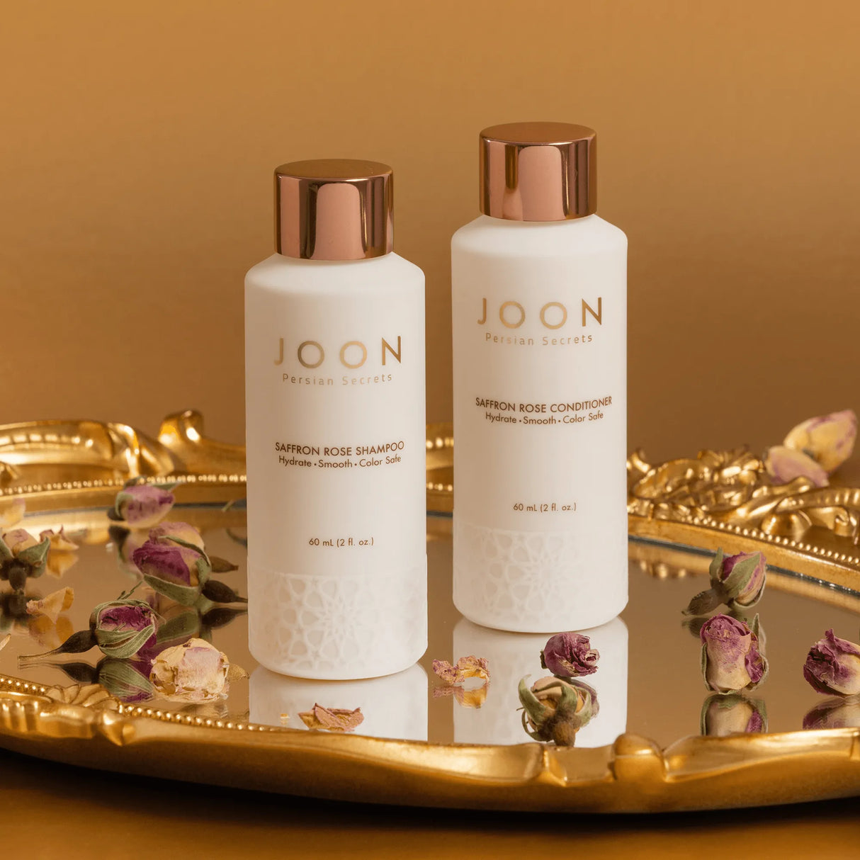 Image of Joon Hydrating Haircare Travel Set in a luxurious setting. 