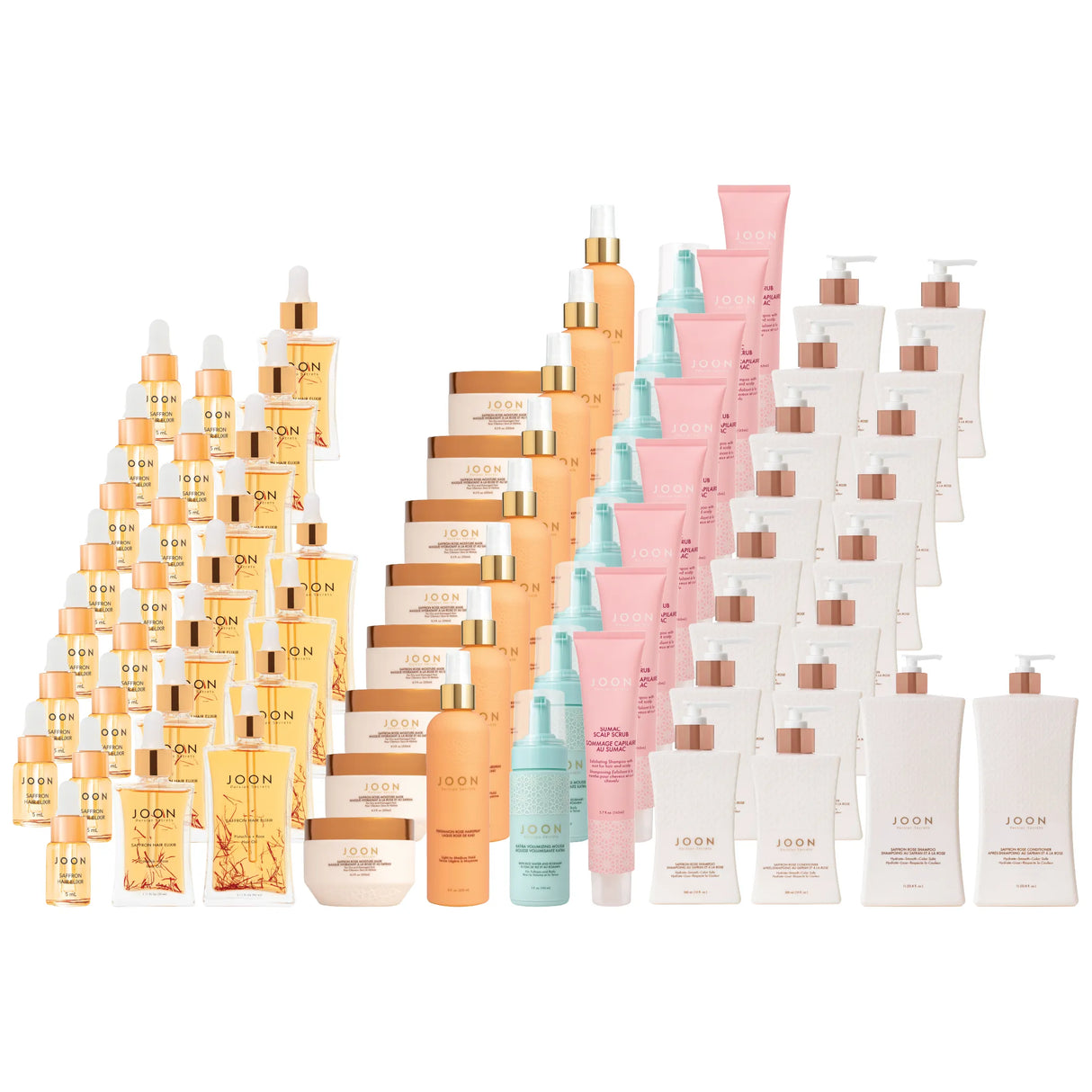 Main image displaying every item that comes in the JOON Salon Intro Kit. 