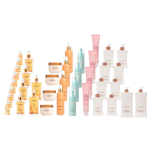 Main image showcasing every product that is included in the JOON Stylist Intro Kit. 