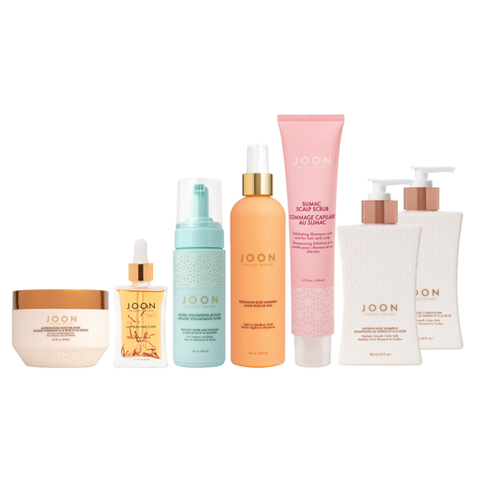 Main image showcasing every product included in the JOON Try-Me Kit. 