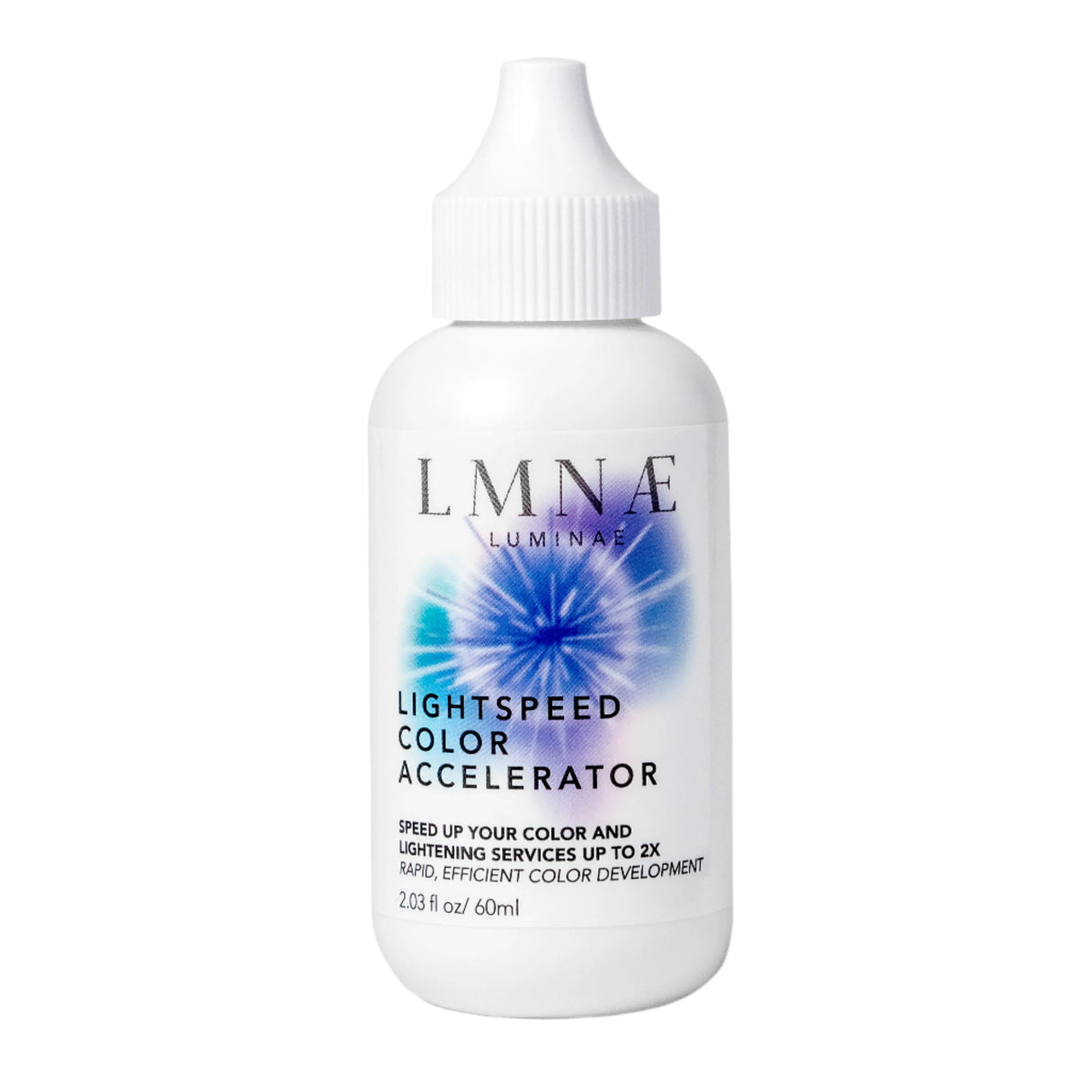 LUMINAE Lightspeed Color Accelerator in a 2.03 fl oz bottle, formulated to speed up hair color and lightening processing while improving gray coverage, reducing fade, and conditioning hair.