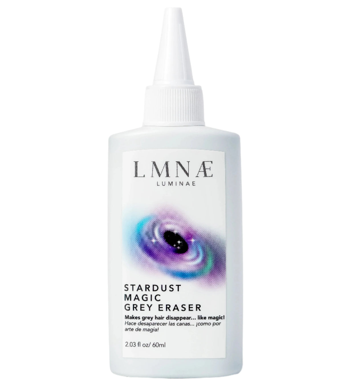 Image showcasing the 2.03 fl oz bottle of LUMINAE Stardust Magic Grey Eraser.