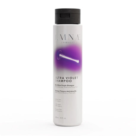 Image of the 300 milliliter bottle of LUMINAE Ultra Violet Shampoo.