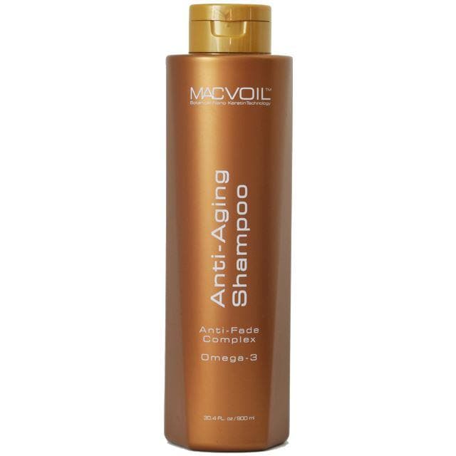 Image of the 900 milliliter bottle of Macvoil Anti-Aging Argan Shampoo.