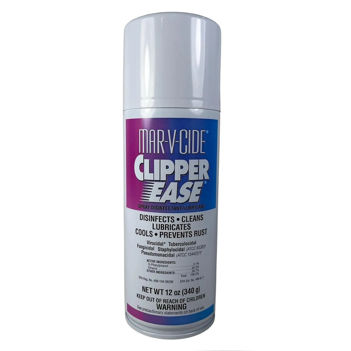 Mar-V-Cide Clipper Ease spray can on a white background