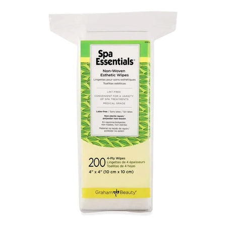 No-Woven Esthetic 4-ply Wipes | 4" x 4" | 200 pcs / bag | Spa Essentials | GRAHAM BEAUTY Spas GRAHAM BEAUTY 