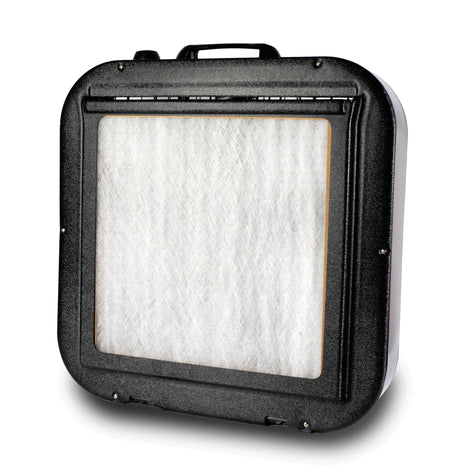 Image showing the rear of the Norvell Overspray Reduction Floor Fan. 