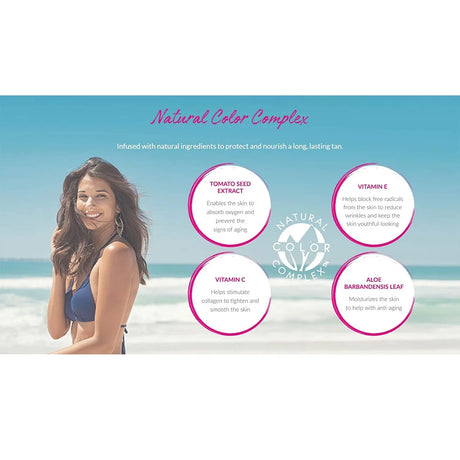 Image highlights the features of the Norvell Pre-Tan Exmitt Body Buff Mitt. 