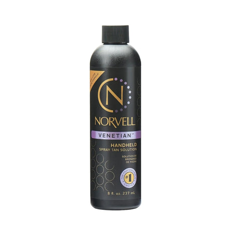 Main image of the 8 fluid ounce bottle of Norvell Venetian Handheld Spray Tan Solution. 