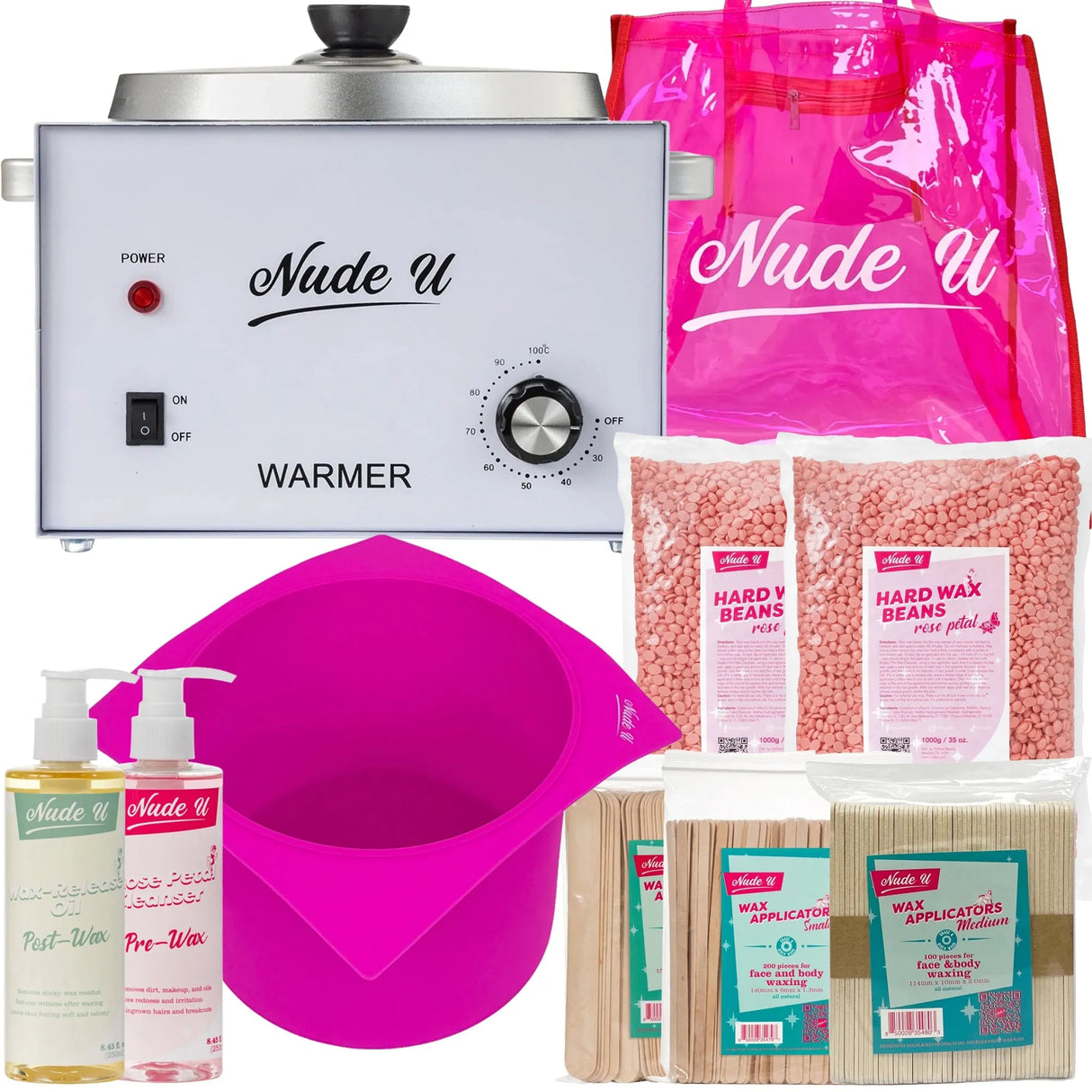 NudeU Advanced Hard Wax Kit