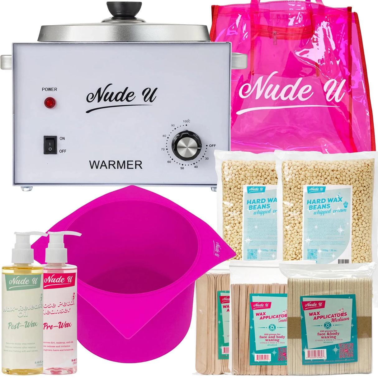 NudeU Advanced Hard Wax Kit