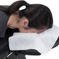 Model uses NudeU Disposable Face Cradle Covers on massage bed. 