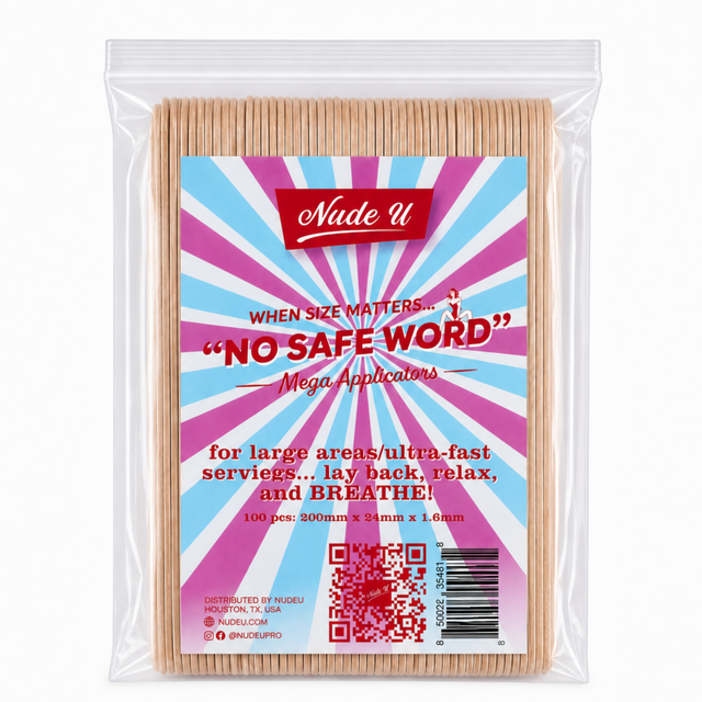 Main image of the 100-count NudeU "No Safe Word" Extra Large Wax Applicator