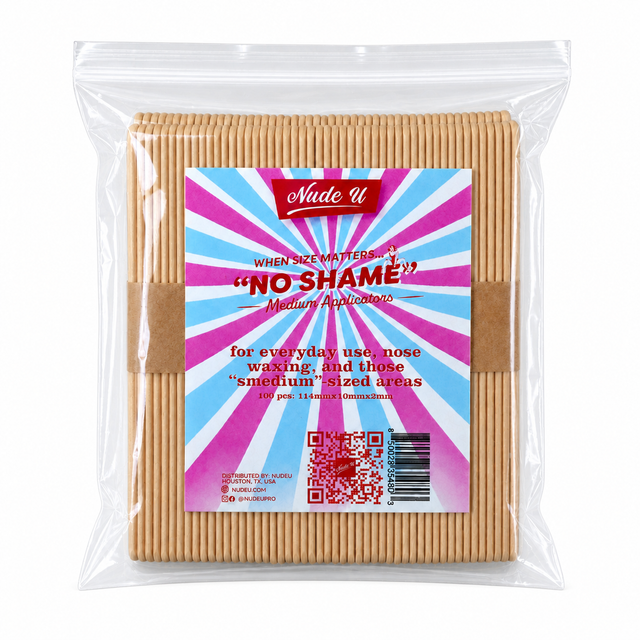 Main image of the 100-count NudeU "No Shame" Medium Wax Applicators