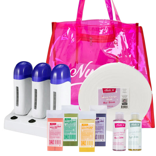 Main image of the NudeU Prepare To Be Bare Roll-On Wax Kit. 