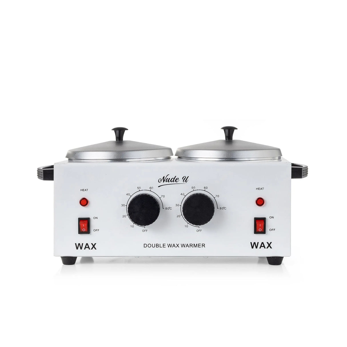 Main image of the NudeU Professional Double Pot Wax Warmer. 