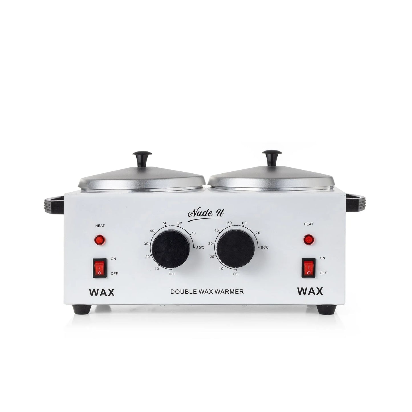 Main image of the NudeU Professional Double Pot Wax Warmer. 