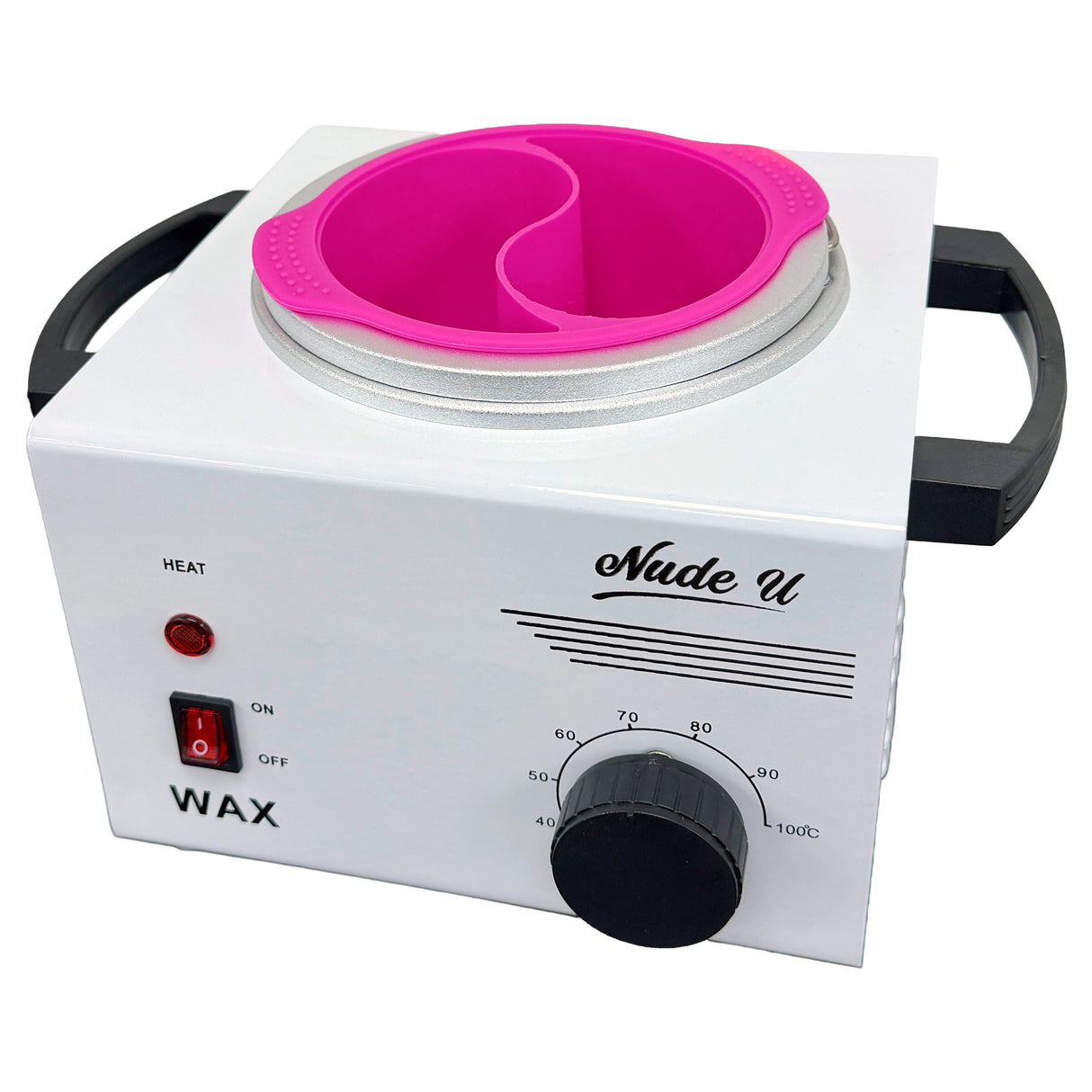 Lifestyle image of the 500-gram NudeU Professional Wax Warmer