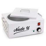 Side view of the NudeU Professional XXL Wax Warmer. 