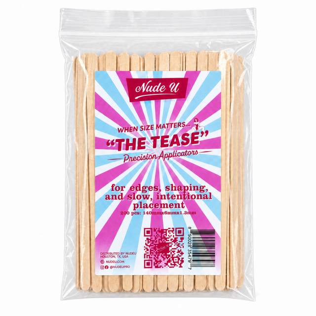 Main image of the 200-count NudeU "The Tease" Small Precision Wax Applicators